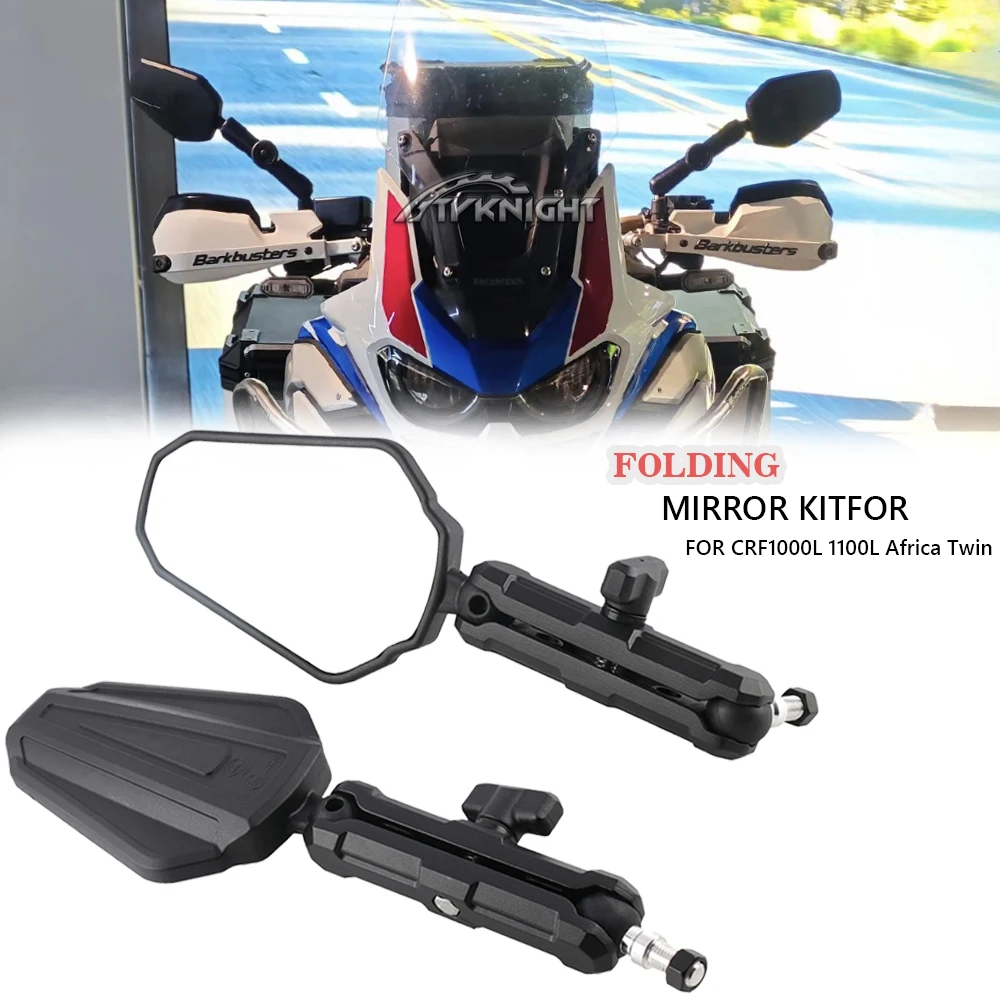 

For Honda CRF1000L CRF 1100L CRF1100L Africa Twin Motorcycle Rearview Mirror Adventure ADV Foldable Side Mirrors Accessories