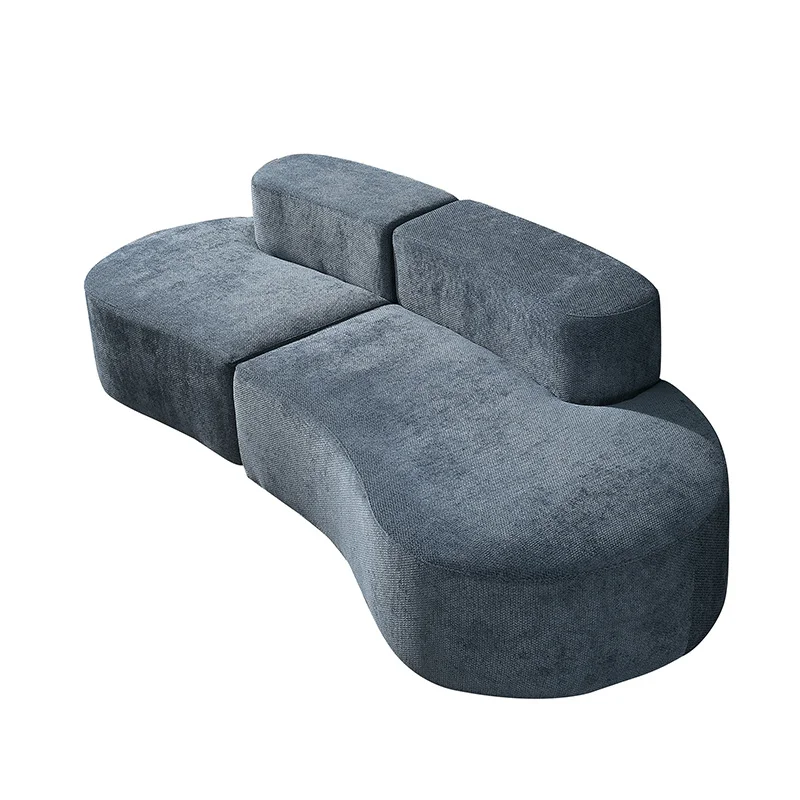 Vacuum compression curved sofa curved simple living room multi-seat combination velvet sofa