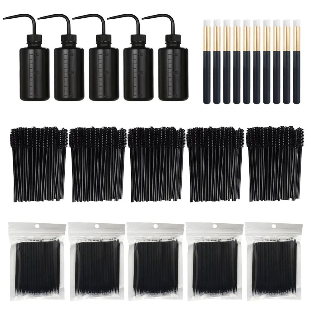 165pcs/765pcs Eyelash Extension Supplies Kit Eyelashes Clean Brush 250ml Blow Wash Bottle Lash Lifting Microbrush Makeup Tools