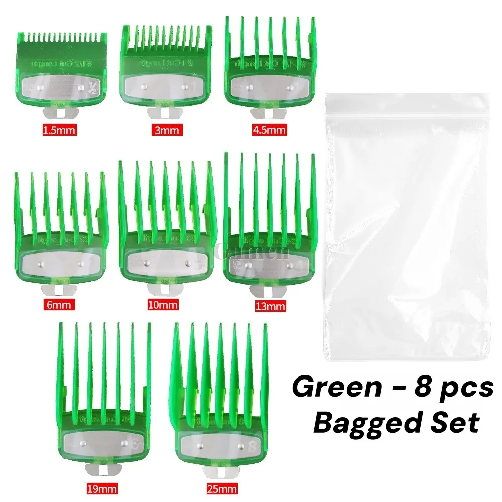 

8pcs/set For WAHL Universal Buckle Clipper Guards Electric Clippers Hair Cutting Attachment Limit Comb 1.5/3/4.5/6/10/13/19/25mm