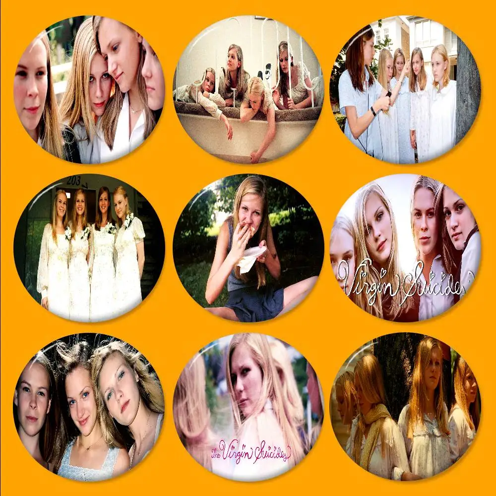 The Virgin Suicides Film 32/44/58mm Round Cartoon Brooches Handmade Pins for Backpack Jewelry Accessories Gifts Creative Badge view 2