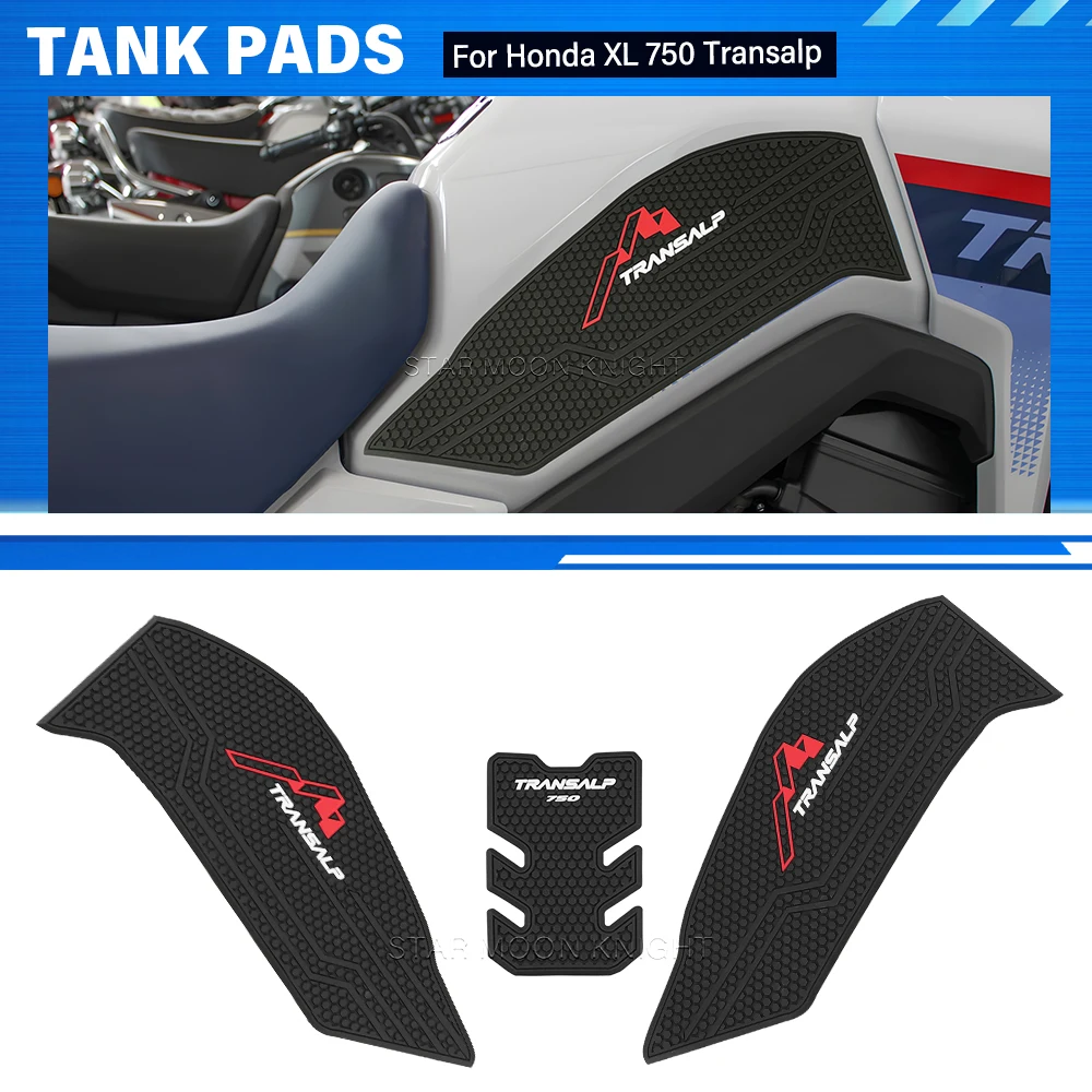 

For HONDA XL 750 TRANSALP Tank Pads XL750 (2023-2025 ) Accessories Rubber Gas Tank Decoration Protection Thicken Decals Stickers