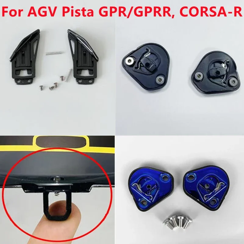 Mecanismo de base de viseira de capacete, trava para agv pista gpr, pista gpr, corsa r viseira capacete de moto, peças de acessórios