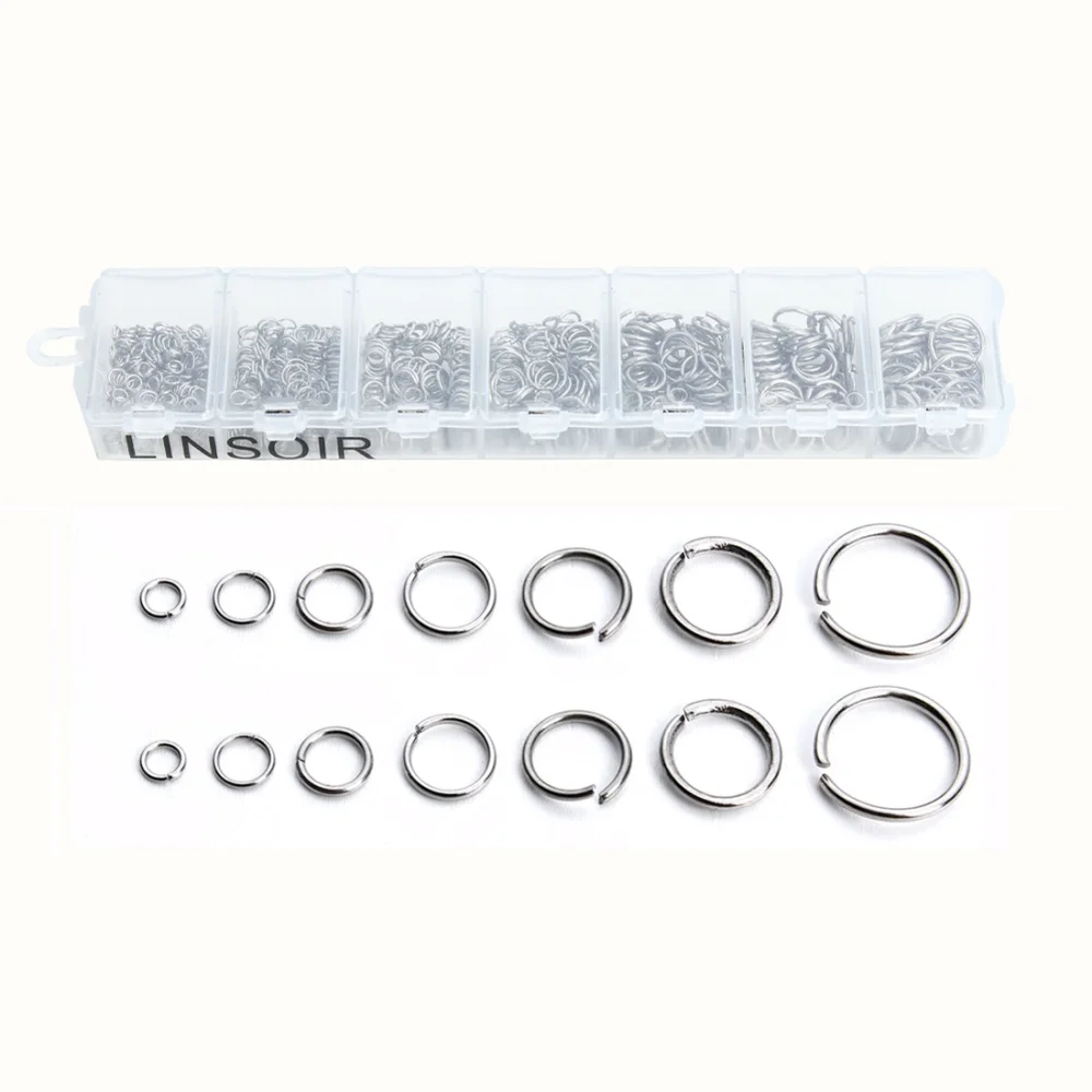 1 Box 3-10mm Stainless Steel Open Jump Rings Split Rings Link Loop Connectors For DIY Jewelry Making Crafts Necklace Accessories image 3