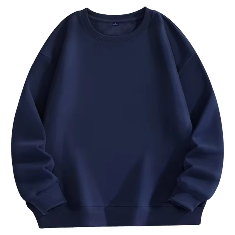 Trendiger Vielseitiger Pullover für Herren Einfarbig Herbst und Winter Bestseller Schlicht und Bequem Unisex Rundhals-Sweatshirt – Detail 8