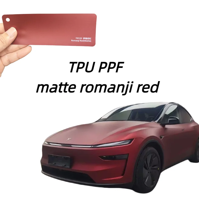 

Matte Romani Red TPU PPF Car Wrap Film Self Healing Anti Scratch Paint Protection Automotive Body Sticker Vinyl Roll Anti UV
