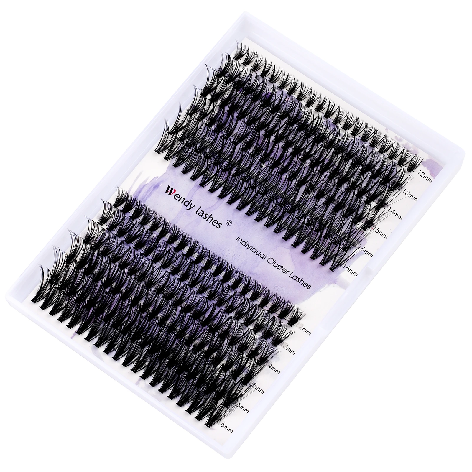 Wendy  Lashes Cluster Lashes 16rows Large Tray 10D+20D/30+40D Mix DIY Clusters Soft Lashes Extension Mixed Tray Faux Mink Lash