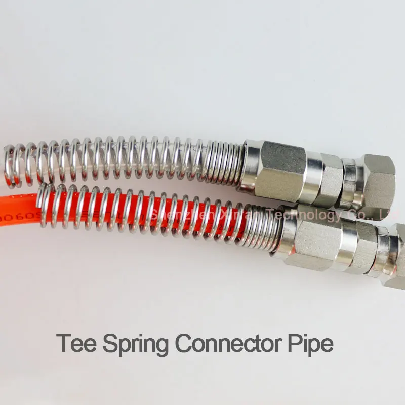 1 sztuk ze stali nierdzewnej gwintowane 1/4 3/8 armatura pneumatyczna narzędzie malowane farbą w sprayu pistolet sprężarki armatura do węży Tee złącze sprężynowe rury