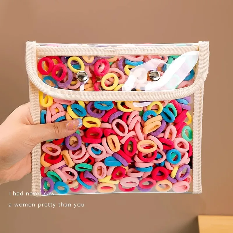 

Cute Colorful Small Hair Bands 200/400pcs Set Ponytail Holder Rubber Band Mini Hair Ring Hair Accessories for Little Girls