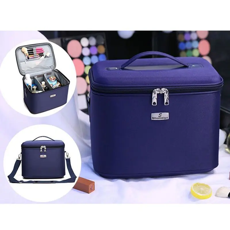 

Professional Cosmetic Bag Female Large Capacity Portable Travel Handheld Cosmetic Storage Bag Waterproof Cosmetic Case