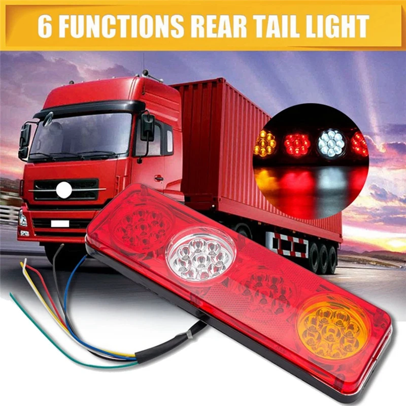 Rear Tail Lights Rear Brake Lights Tail Light Lamp 12V 6 Function 36 LED Waterproof Trailer Indicator Lamp Caravan Truck