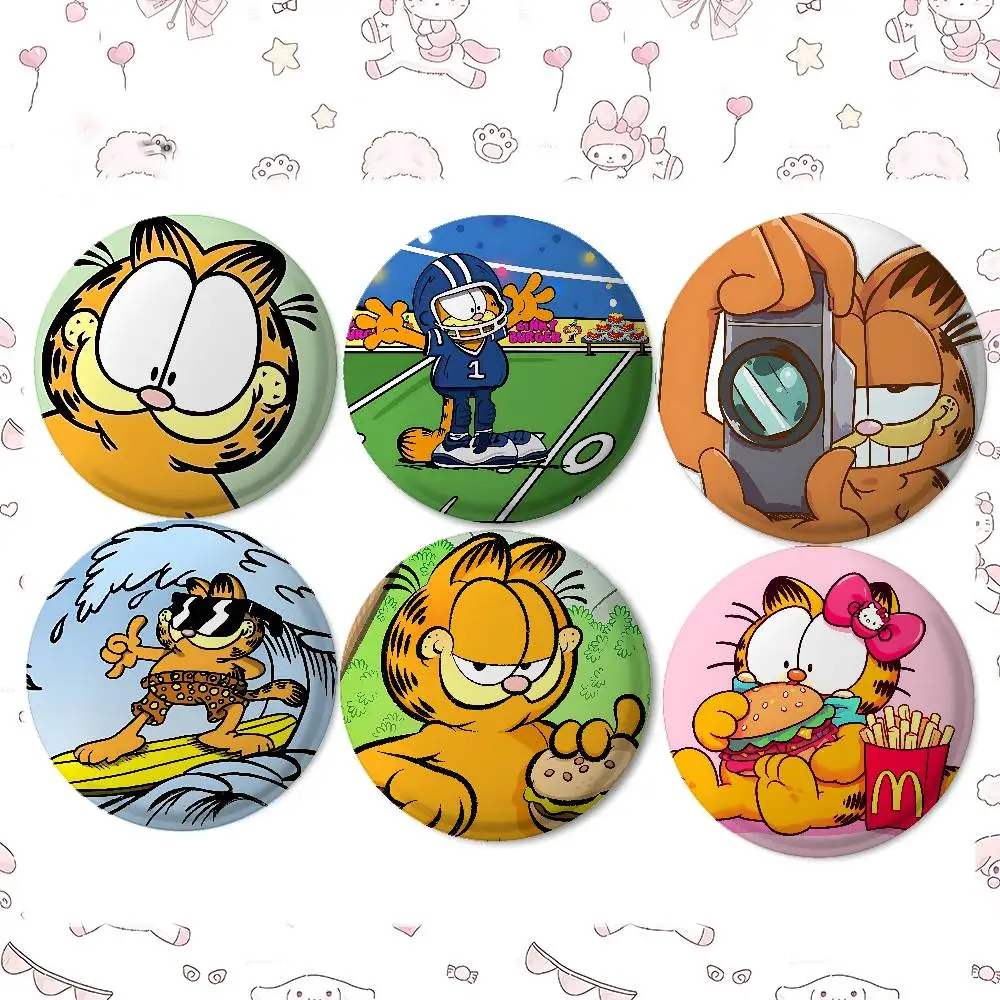 G-Garfield Badges Tinplate Soft Button Pin Brooch Metal Badge Custom Jewelry Accessories Hat Bag Lapel