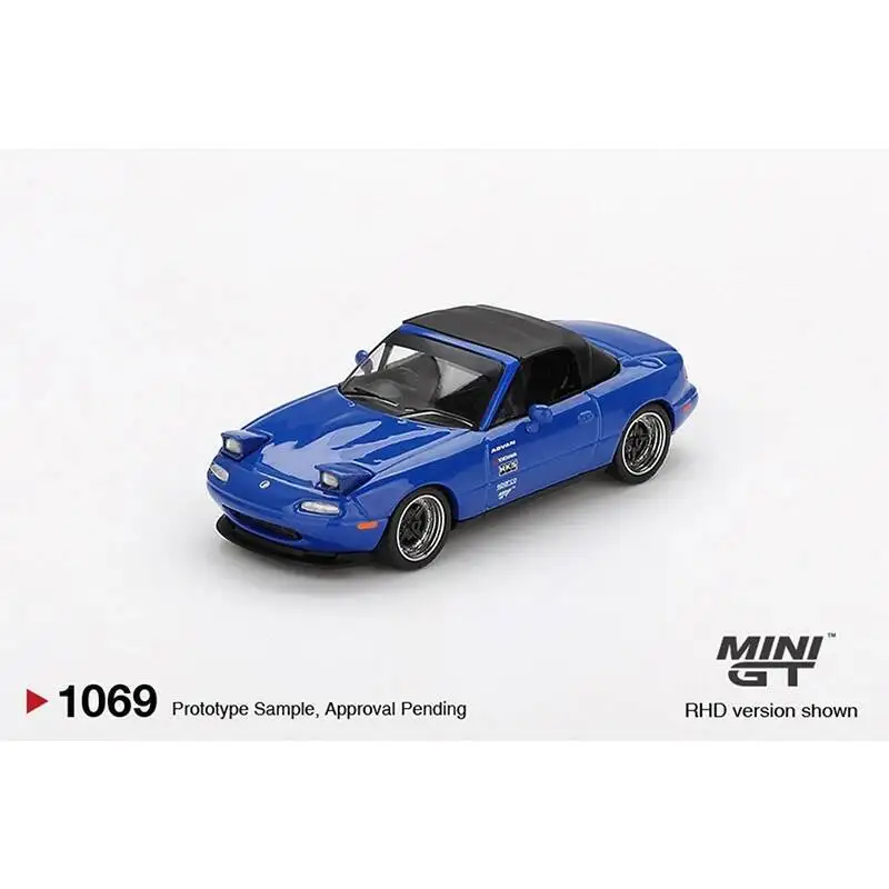 MINIGT 1069 In Stock 1:64 Mazda Miata MX5 NA Tuned Version Dark Blue Diecast Car Model Collection Toys image 2