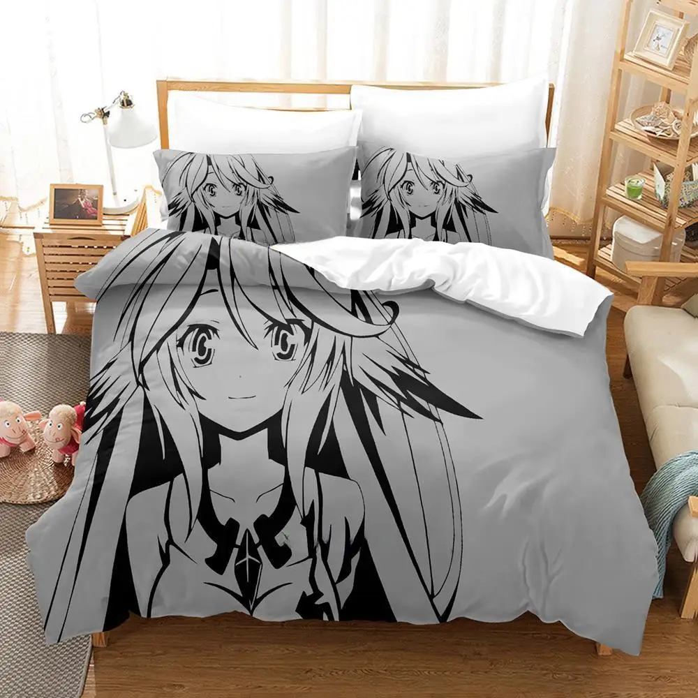 New Game No Game No Life Sora and Shiro Bedding Set Single Twin Full Queen King Size Bed Set Adult Kid Bedroom Duvet cover Sets