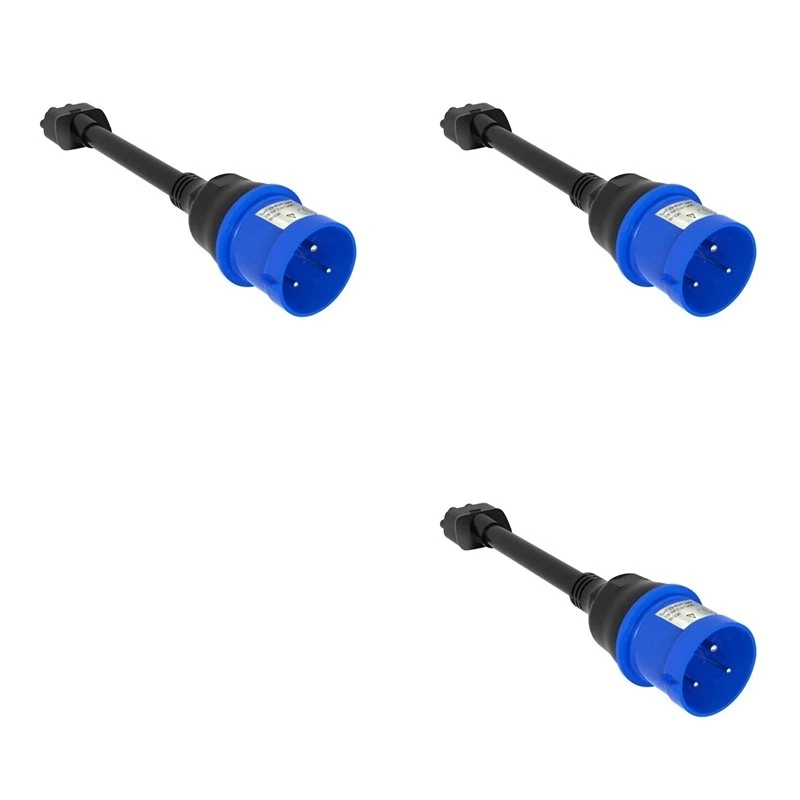 New-3X For Tesla Model 3 Pin CEE Adapter For Tesla Model X S Y Gen 2 Ev Charger Extension Cord 240V Outlet 32A 10 In