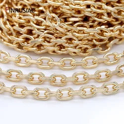 Wholesale 14K Real Gold Plated Brass Metal Thick Cable Chain For Jewelry Making, Handmade DIY Bracelet Necklace Making Supplies
