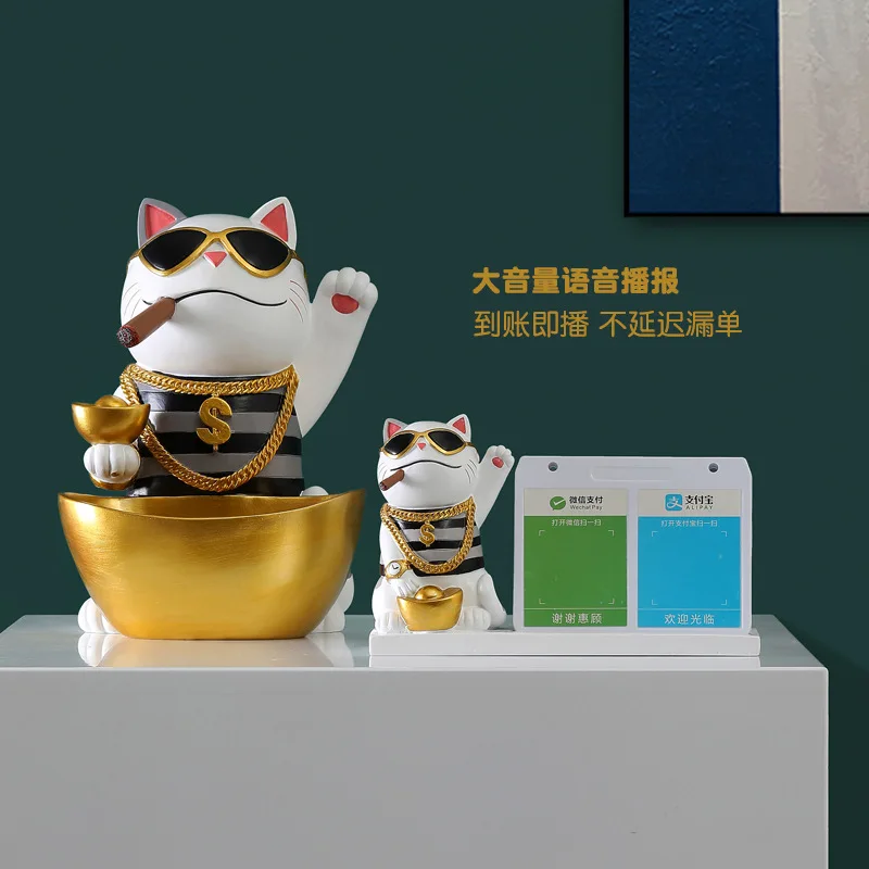 

Creative Nordic lucky cat ornament entrance key storage living room desktop decoration store checkout page opening gift
