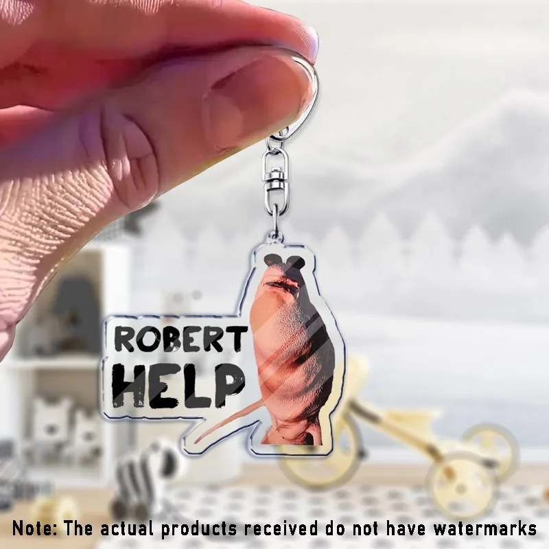 Llaveros acrílicos con forma de gusano de Marcus de dibujos animados divertidos, llavero de doble cara, joyería, regalos de amor para fanáticos