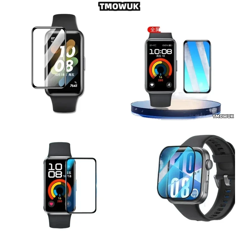 

For Huawei Band 6 7 8 9 10 B6 B7 Watch D2 Fit 3 4 Pro Special Edition Flexible Screen Film Protector Full Cover 3D Curved