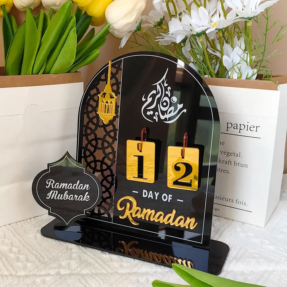 Creative Acrylic Ramadan Countdown Calendar DIY Party Supply Ramadan Decoration Ramadan Kareem Islamic Party Decor