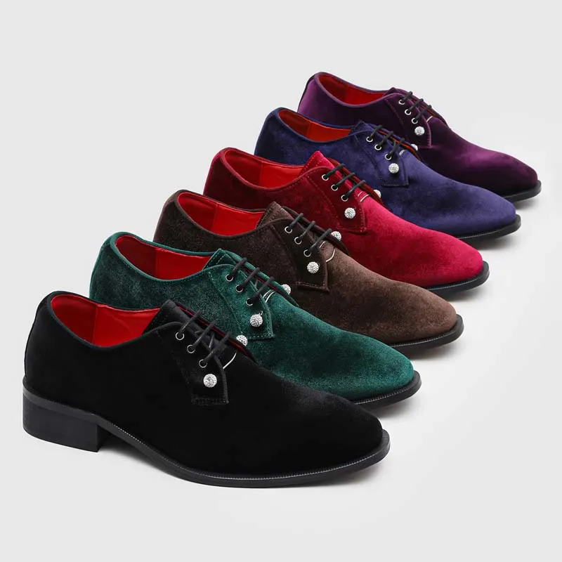 Men Business Dress Shoes Multi Colored British Casual Lace Up Breathable Fashion Versatile Shoes Brand Wedding Party Shoes Men