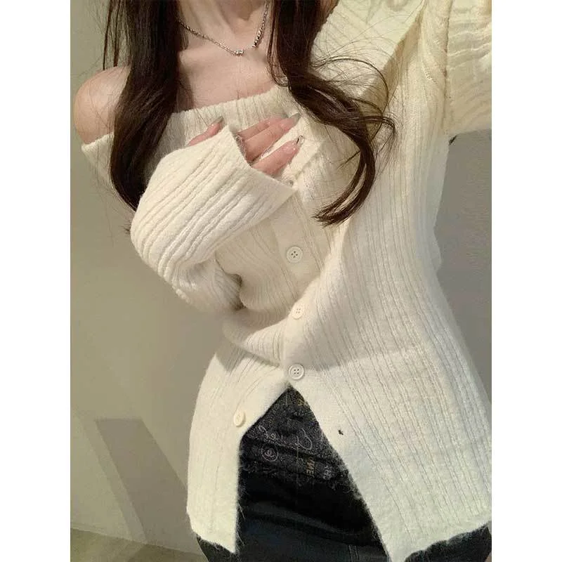 

2024 Spring Elegant Crochet Sweater Women Turtleneck Sweater Female Long Sleeve Pure Color Knitted Tops Korean Style Blouse