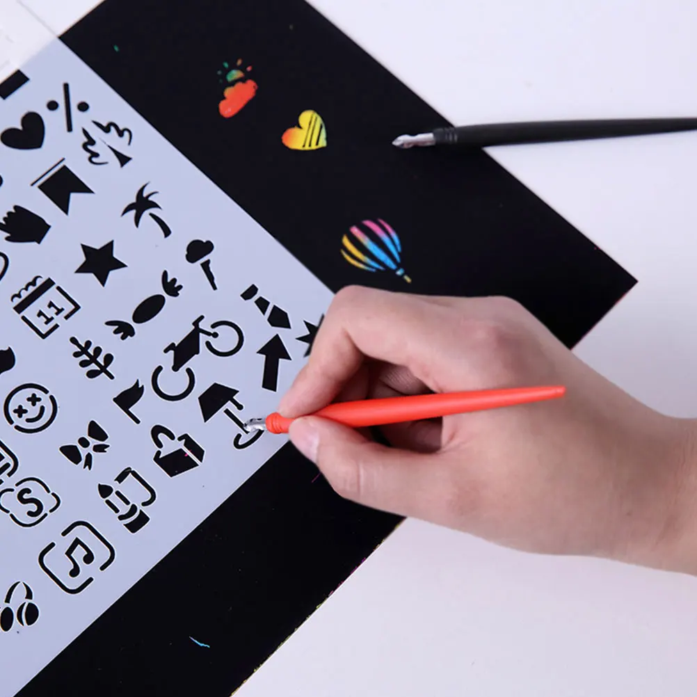 12Pcs Metal Tip Scratch Stylus for Scratch Board Precise Control Design Comfortable Handle for Family Fun