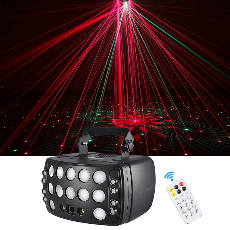 DJ Led Light Remote Laser RGB Led Butterfly Stage Lighting Disco Led Flash Strobe for KTV night club disco holiday