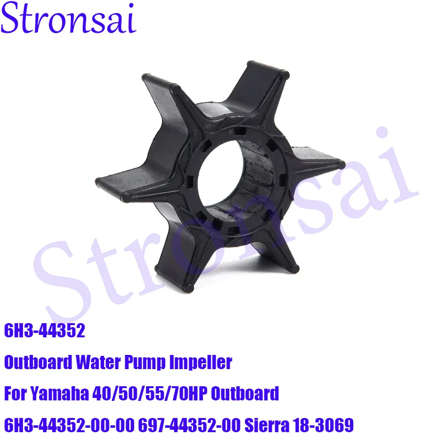 6H3-44352-00 6H4-44352-00 Water Pump Impeller For Yamaha Outboard 40/50/55/70HP 2T 25/30/40/50HP 697-44352-00 Sierra 18-3069