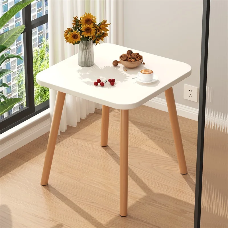 Formwell 50*50cm square Side Table Wooden Small coffee table for Living Room Bedroom and Balcony easy assemble Solid wood legs