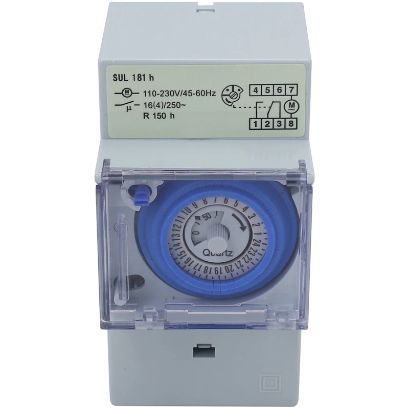 SUL181H Mechanical Timer 24 Hours Time Switch Relay Electrical Programmable Timer 24 Hour Din Rail Timer Switch