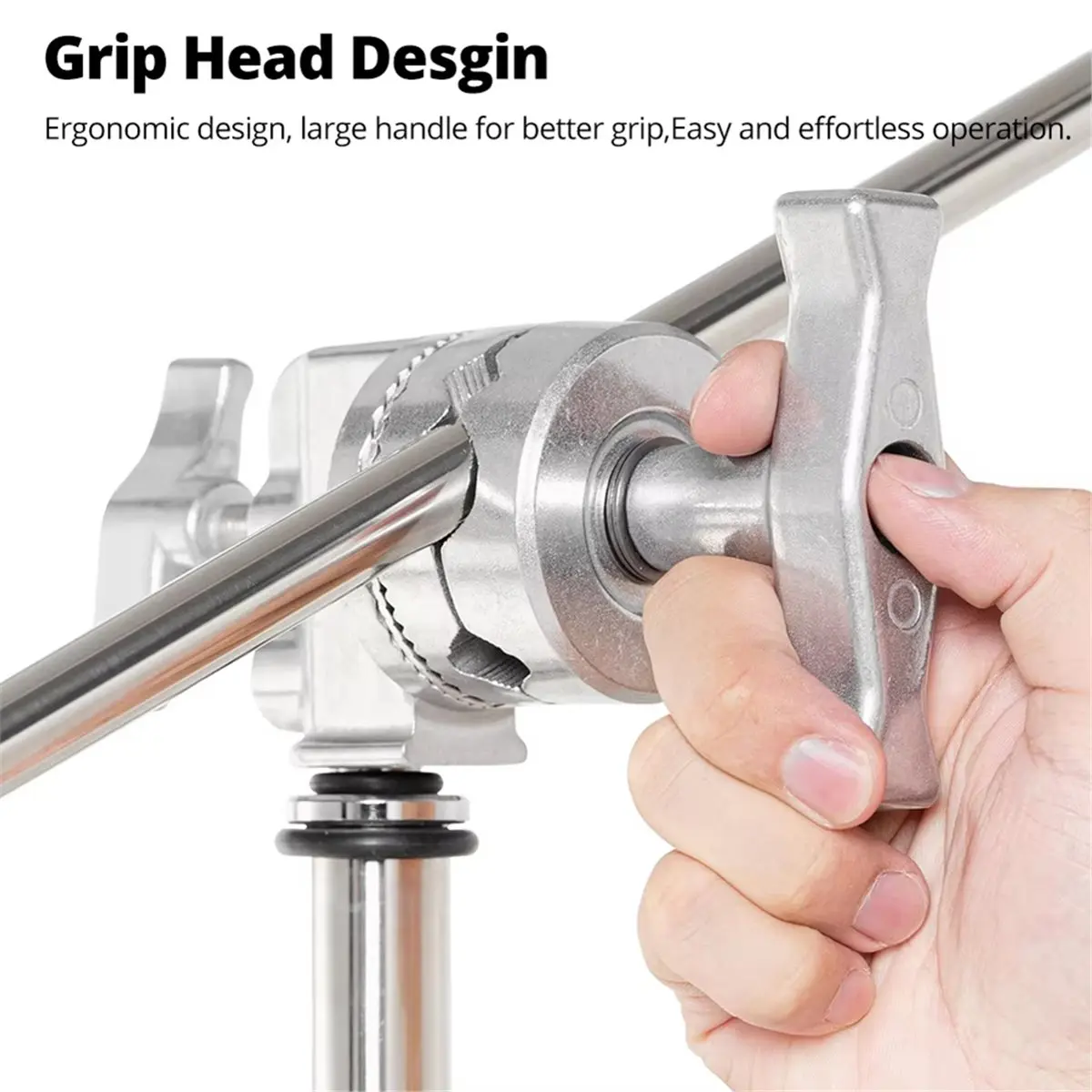 Heavy Duty Grip Head 1.6cm 16mm C Stand Mounting Adapter Holder Photography for Light Stand Extension Boom Reflector