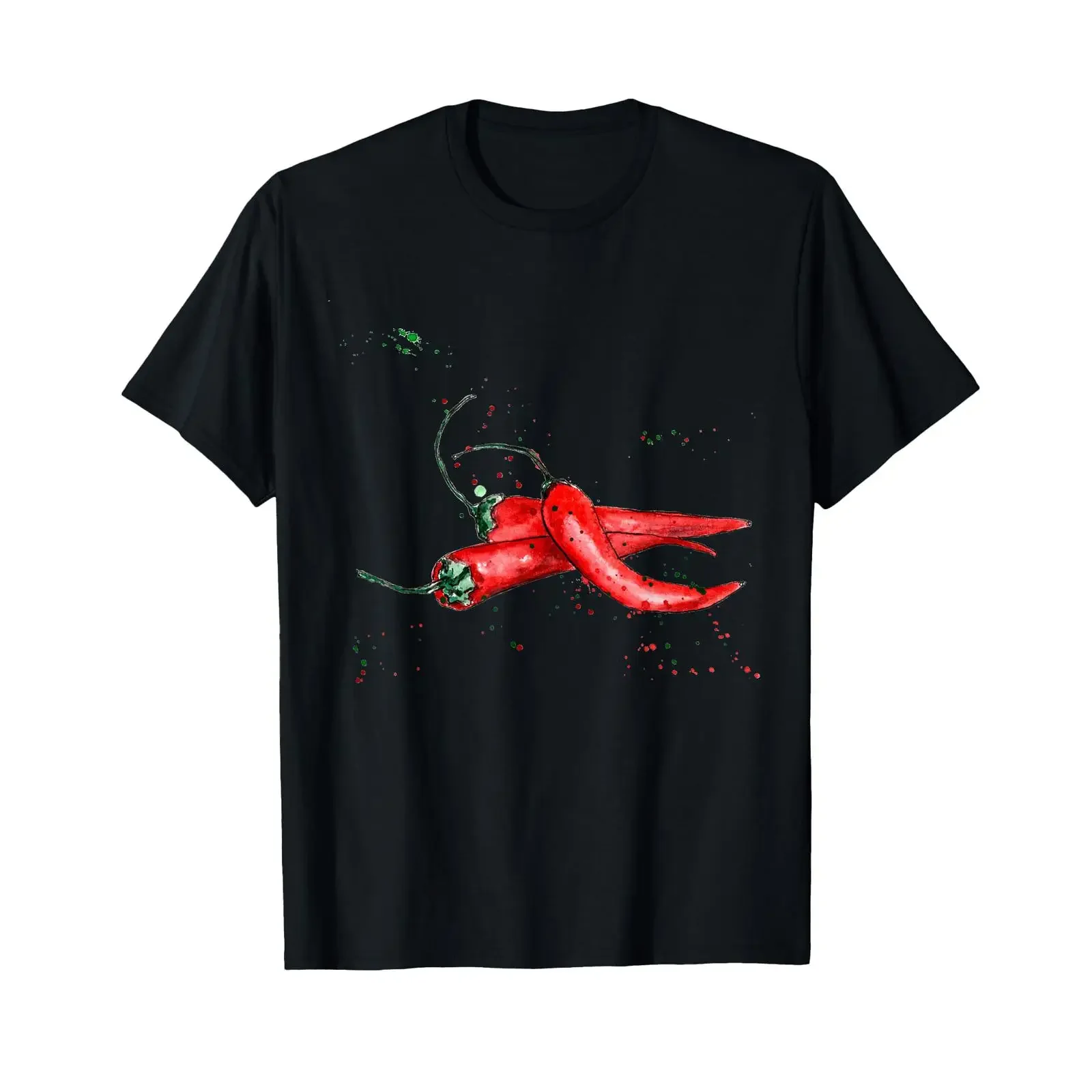 A sharp outfit for cool people Chili T shirt vintage Washed homme Soft Breathable Comfortable Casual Slightly Unisex