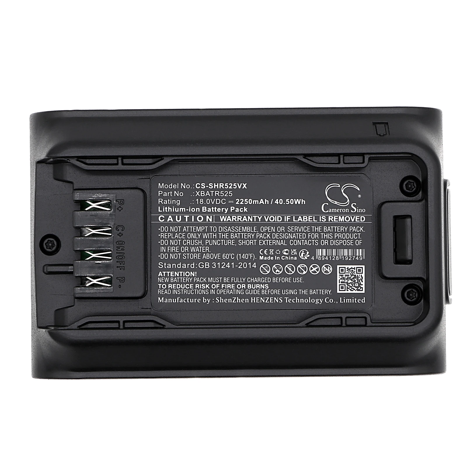 Li-ion Vacuum Battery for Shark,18.0v2250mAh,Detect Pro IW1120 IW1120C ​IW3120 IW3111CIW3120C IW3110C IW1111,XBATR525 XBATR525SL