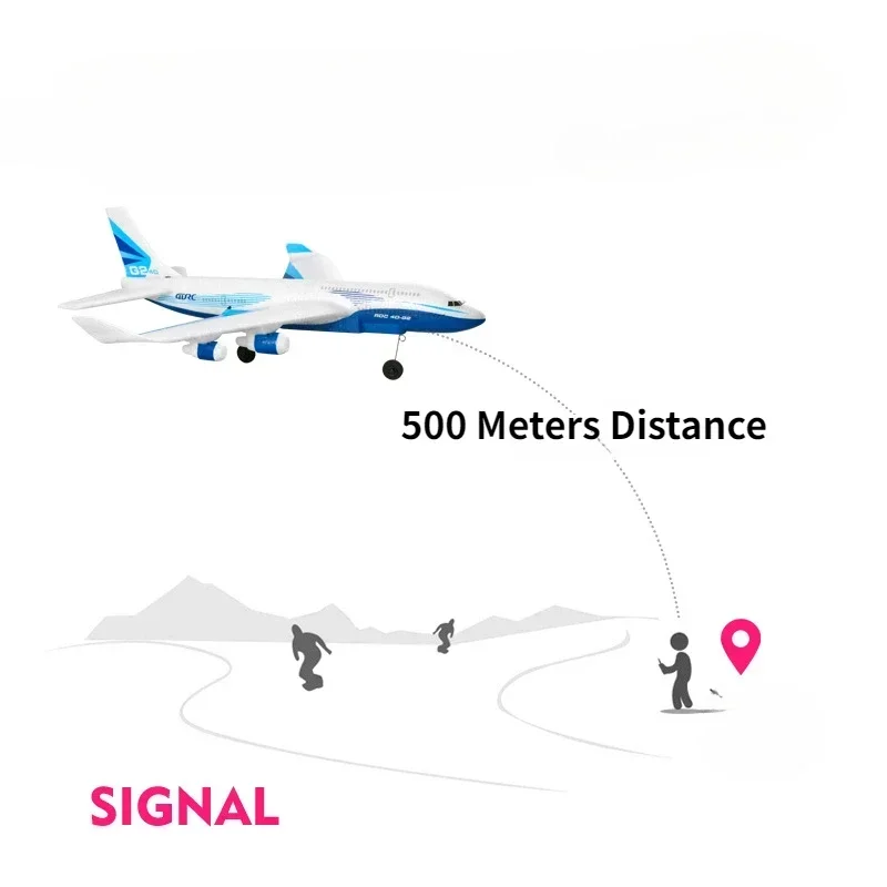 Aeronave rc g2 modelo de aeronave asa fixa planador de espuma longa vida útil da bateria com iluminação drones modelo avião brinquedos das crianças meninos
