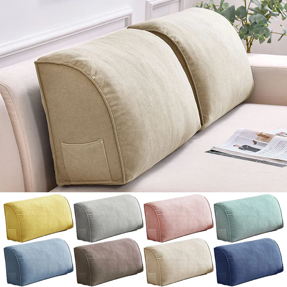 Triangular Lumbar Support Cushion Removable Washable Reading Backrest Back Pillow for Pain Relief Sofa Bed Chair Waist Cushion