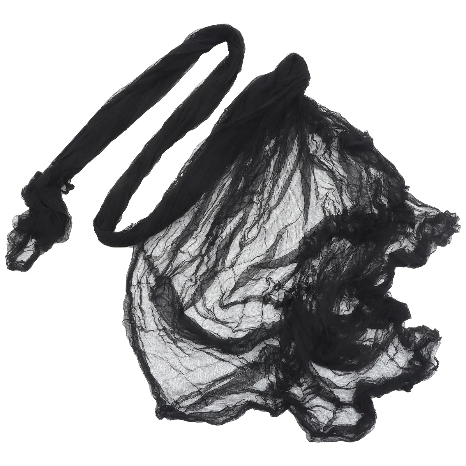 

Black Scary Gauze Halloween Fabric Creepy Cloth Spooky Decoration Haunted Party Prop Creepy Decor Halloween Fabric