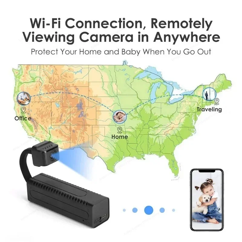 1080p hd mini câmera wif portátil visão noturna controle remoto proteção de segurança em casa micro ip filmadoras gravador vigilância