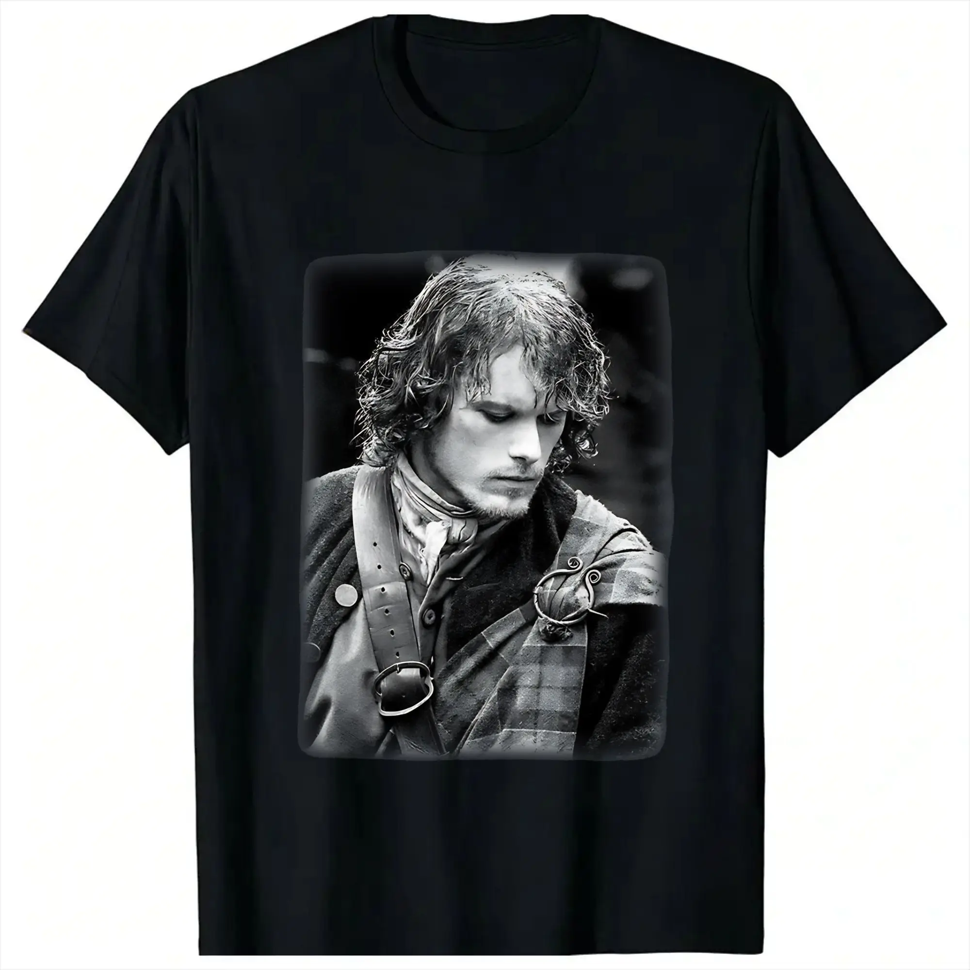 Jamie Fraser Outlander Series Tv T-Shirt Summer  100 Cotton T-Shirts For Men's Print Tee Shirt Short-Sleeved Street Style Tees