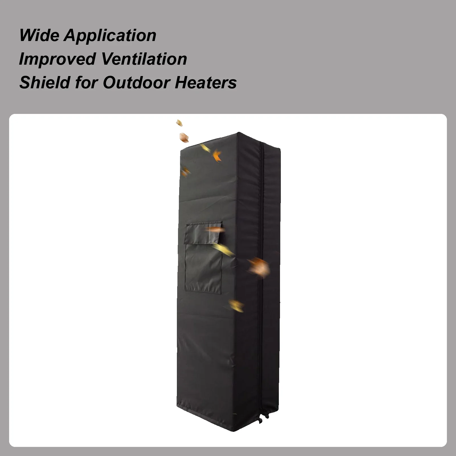 Cubierta de calentador Protector impermeable con cremallera cubierta de lámpara de calor para exterior invierno hogar aire acondicionado Exterior