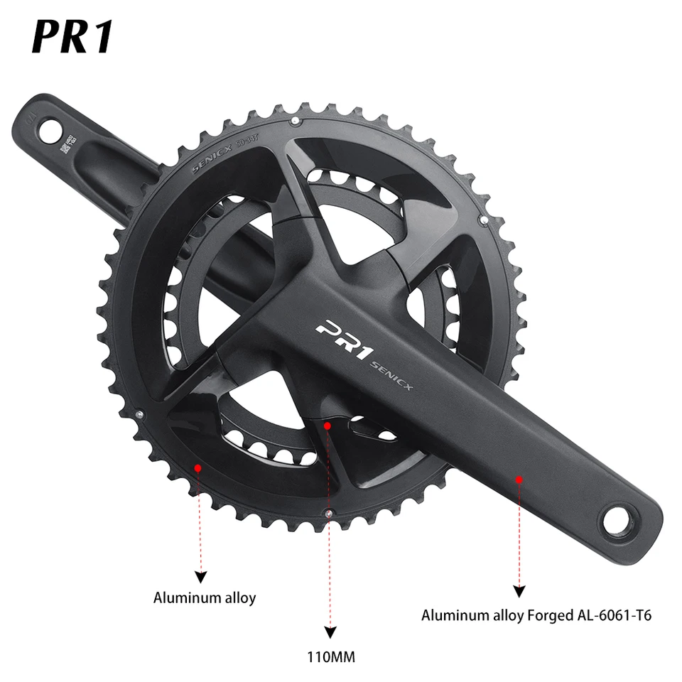 SENICX PR1 Road Bike Crankset 170mm Length Bicycle DUB Crank