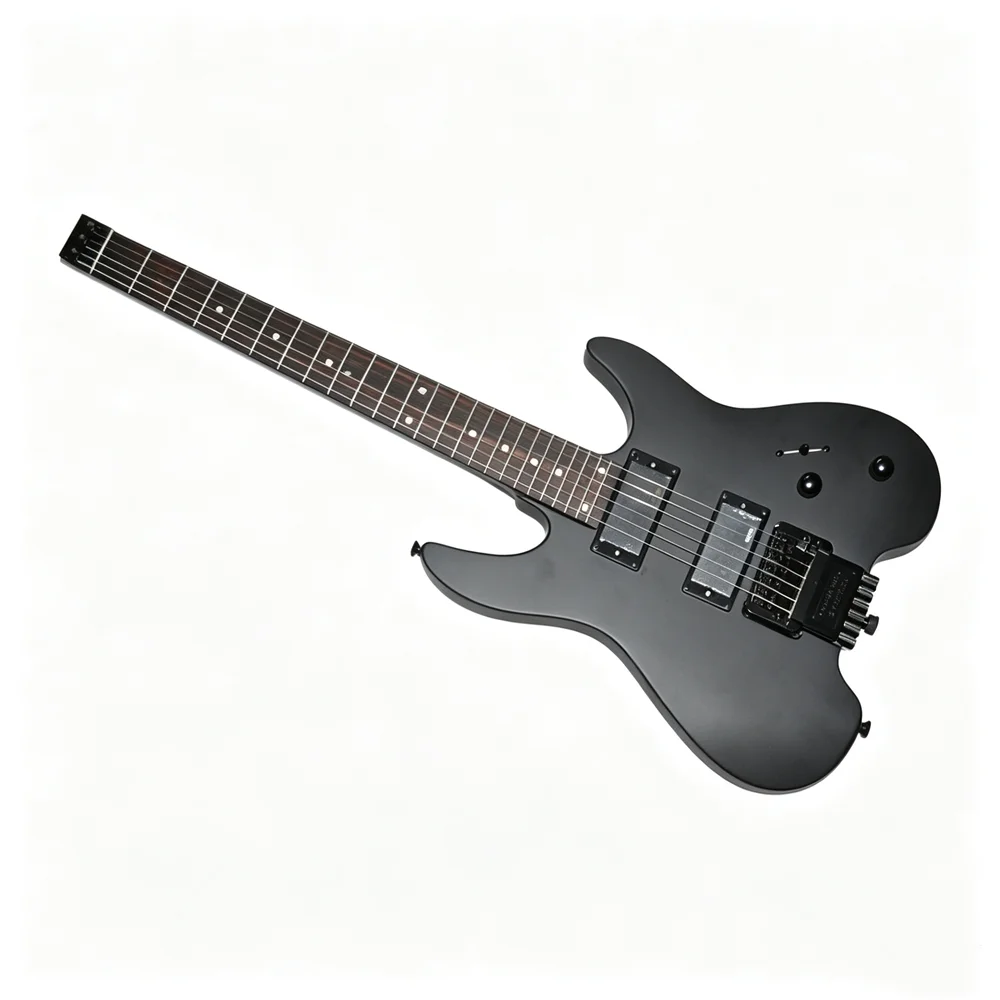 Headless 6 Strings Electric Guitar With Rosewood Fretboard Purple Binding Customization Service