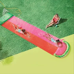 Watermelon Double Water Slide Outdoor Water Toy Children's Water Jet Slide Double Surfboard Kids Slide