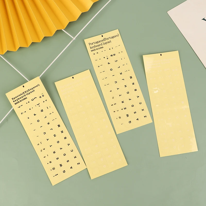 1 Vel Standaard Spaans Portugees Taal Transparant Toetsenbord Stickers Lay-Out Knop Alfabet Voor Pc Laptop Accessoires
