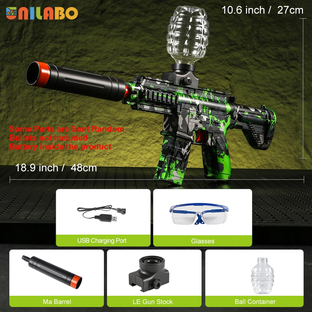 M416 elektrisch blasterpistoolspeelgoed, oplaadbaar automatisch buitenspeelgoed voor teamfamilieactiviteiten, perfect cadeau (kogels exclusief)