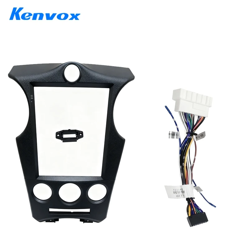 

9,7-дюймовая рамка для автомобильного радиоприемника Tesla с вертикальным экраном для KIAcarens Rondo 2007-2011, комплект приборной панели, адаптер жгута проводов панели