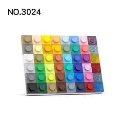 100Pcs DIY Pixel Art Building Blocks Thin Figures Bricks Compatible With 3024 1x1 Square Bricks Bulk Assemble Toys Gift