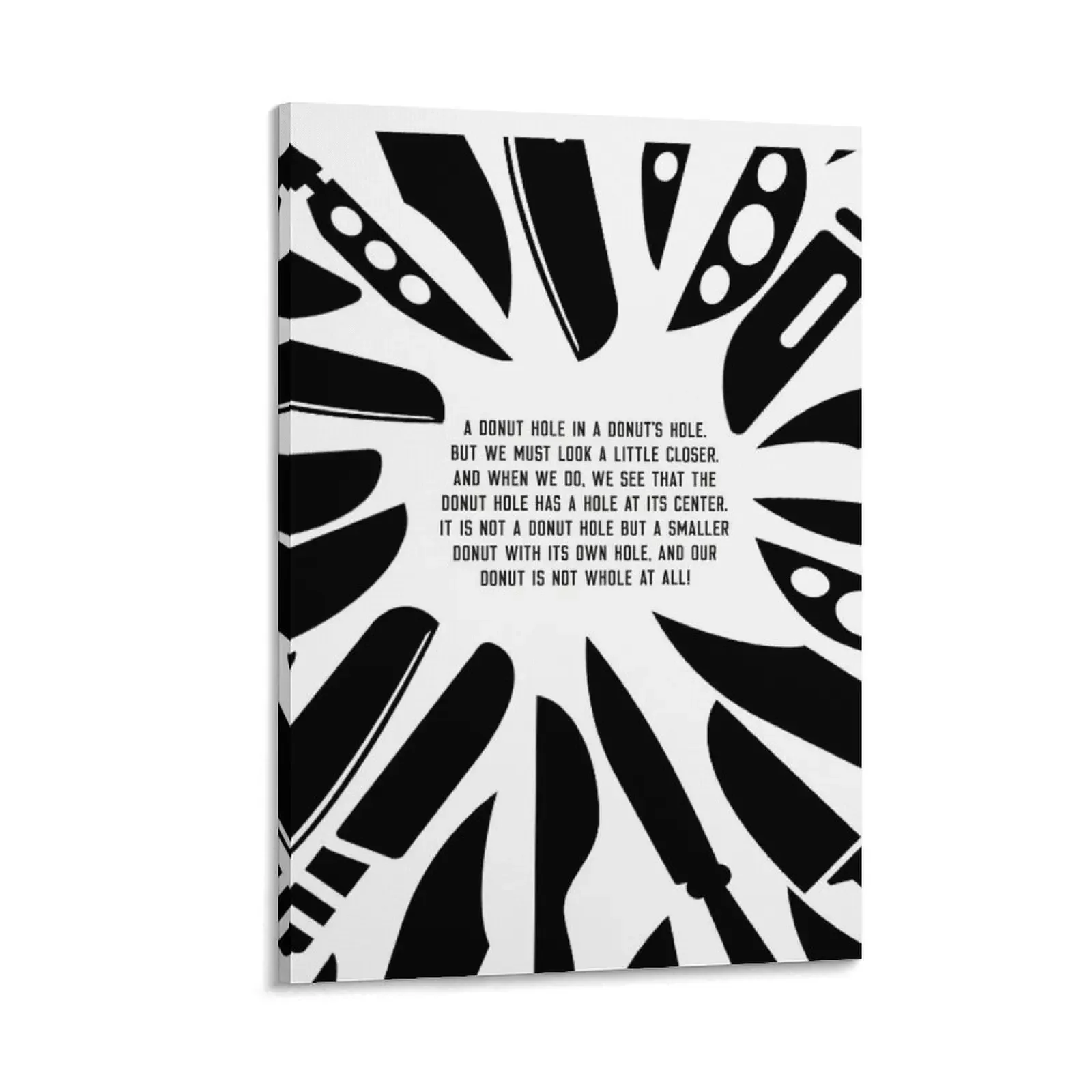 

Art and Quote: A Donut Hole Within A Donut's Hole, Knives Out Canvas Painting fashion wall paintings living room decoration