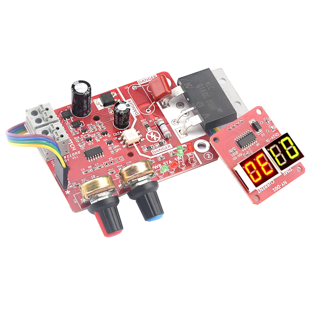 DIY NY-D01 Placa De Controle 40A/100A Máquina De Solda A Ponto Placa De Controle Painel De Soldador Ajustar O Tempo De Exibição Digital Atual