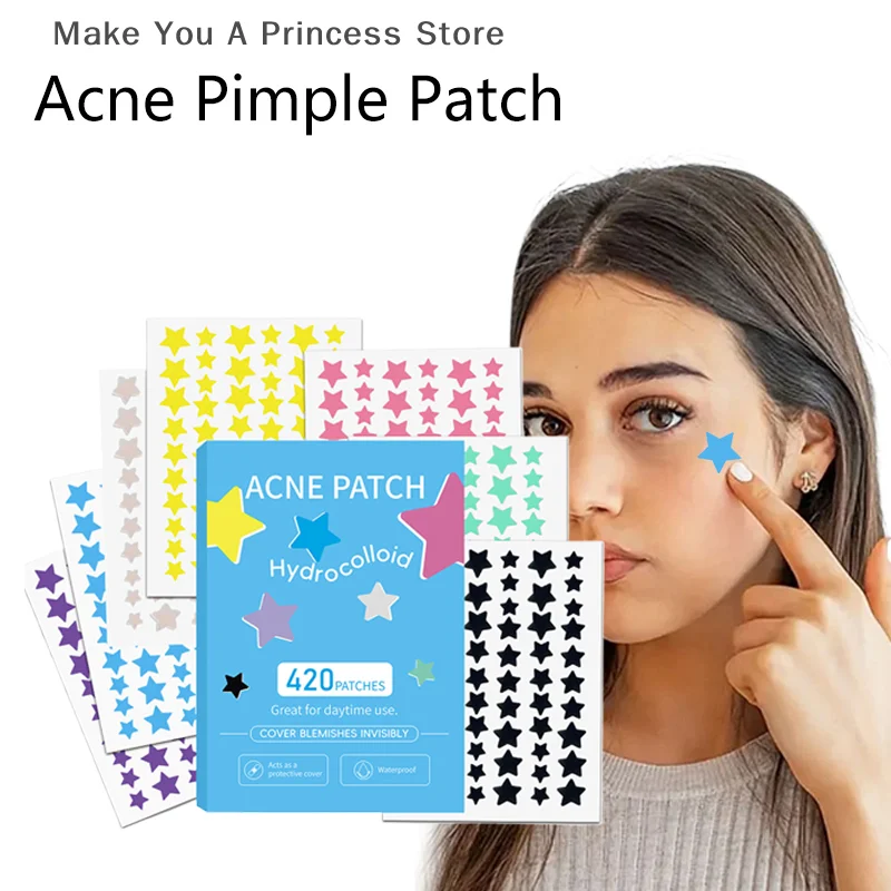 

420PCS Star Pimple Patch Acne Invisible Acne Removal Skin Care Stickers Concealer Face Spot Beauty Makeup Tools